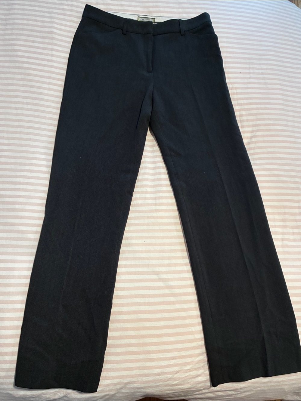 Thalian Dark Grey Womenโs Dress Pants - Straight Leg
